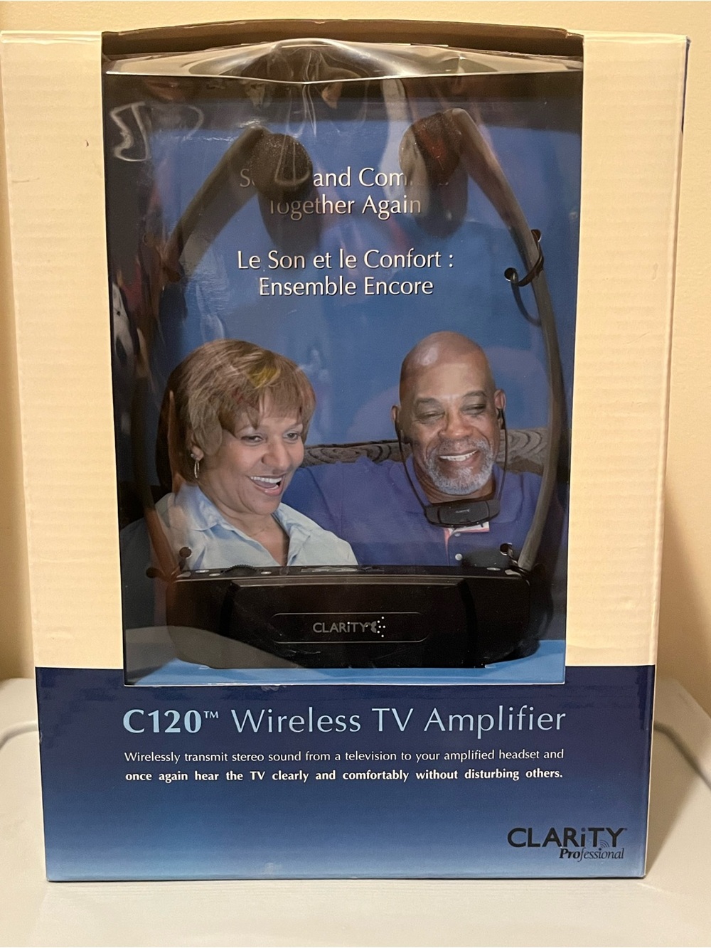 Clarity C120 Wireless TV Amplifier Over-Ear Headphones - Black